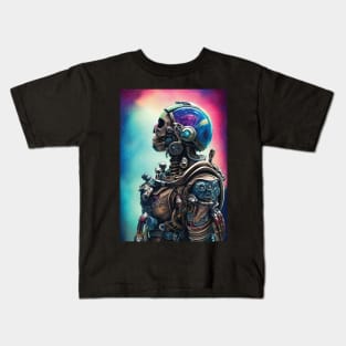 Skeleton Astronaut | Space Skull | Dystopian Art | Skull Astronaut Artwork | Fantasy Astronaut Skull Kids T-Shirt